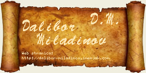 Dalibor Miladinov vizit kartica